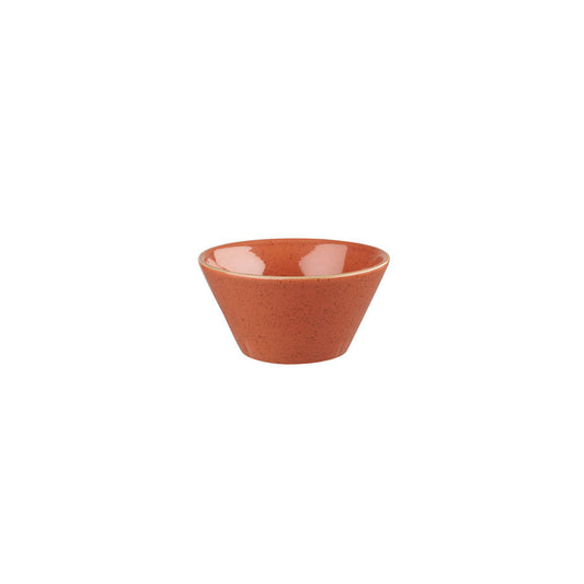 Churchill Stonecast Vitrified Porcelain Spiced Orange Round Sauce Dish 8x4cm 9cl 3oz Pack of 12