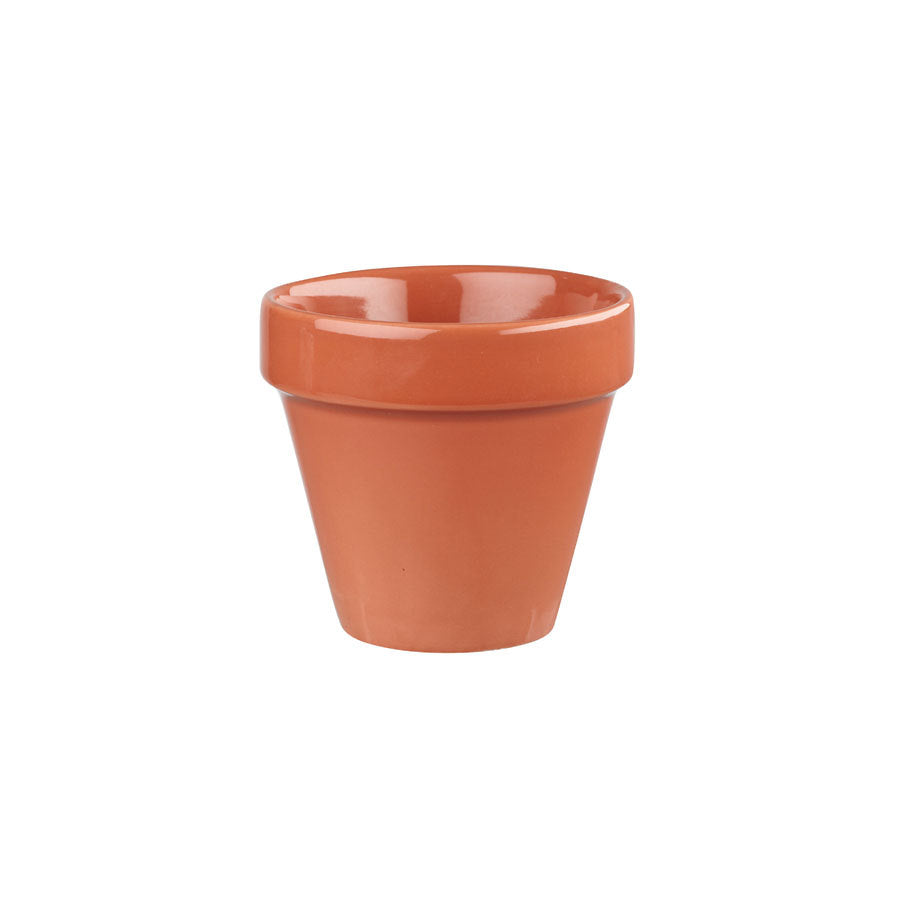 Churchill Bit On The Side Vitrified Porcelain Round Paprika Plant Pot 12oz Pack of 12