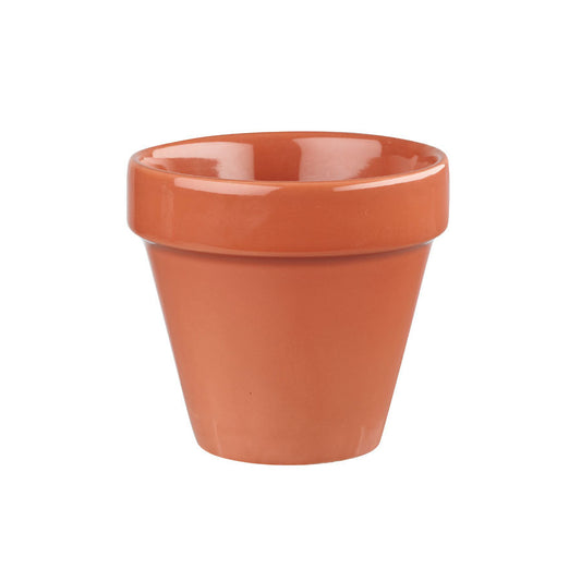 Churchill Bit On The Side Vitrified Porcelain Round Paprika Plant Pot 17oz Pack of 6