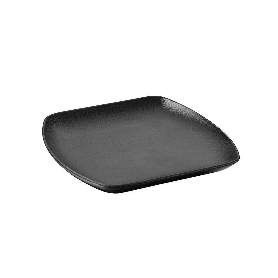 Revol Club Porcelain Club Black Square Plate 20.8cm Pack of 6