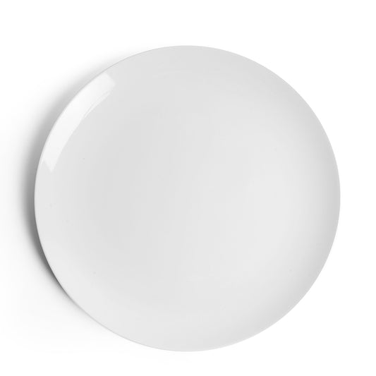 Crème Renoir Vitrified Porcelain White Round Coupe Plate 31cm Pack of 6