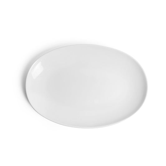 Crème Renoir Vitrified Porcelain White Oval Coupe Plate 26cm Pack of 12