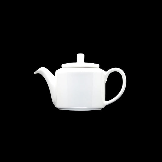 Crème Monet Vitrified Porcelain White Teapot 40cl 14oz Pack of 4