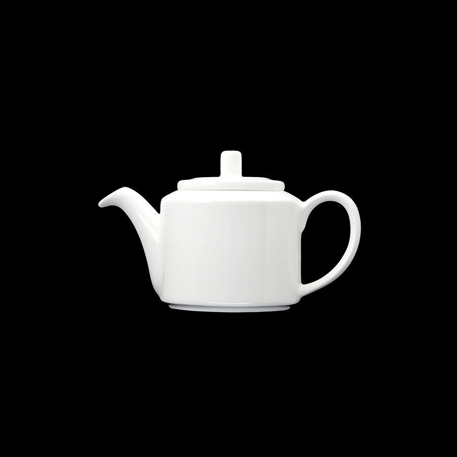 Crème Cézanne Vitrified Porcelain White Teapot 40cl 14oz Pack of 4