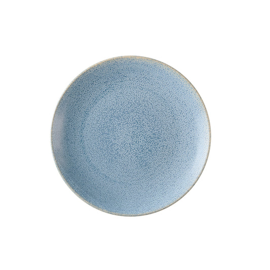 Dudson Evo Vitrified Stoneware Azure Blue Round Coupe Plate 27.3cm Pack of 6