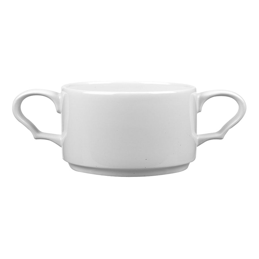 Churchill Art De Cuisine Future Care Porcelain White Double Handled Consomme Bowl 40cl Pack of 6