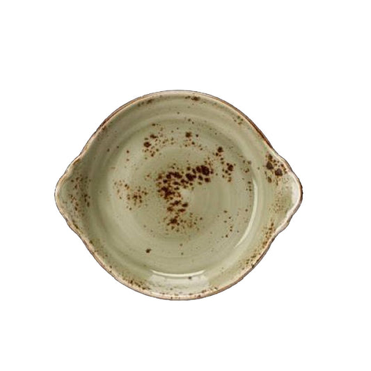 Steelite Craft Vitrified Porcelain Green Round Eared Dish 14.6cm Pack of 36