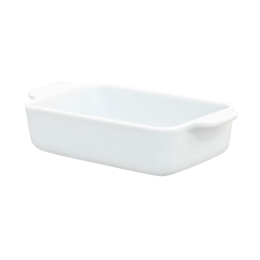 Superwhite Porcelain Rectangular Lasagne Dish 400ml 197x105x53mm Pack of 4