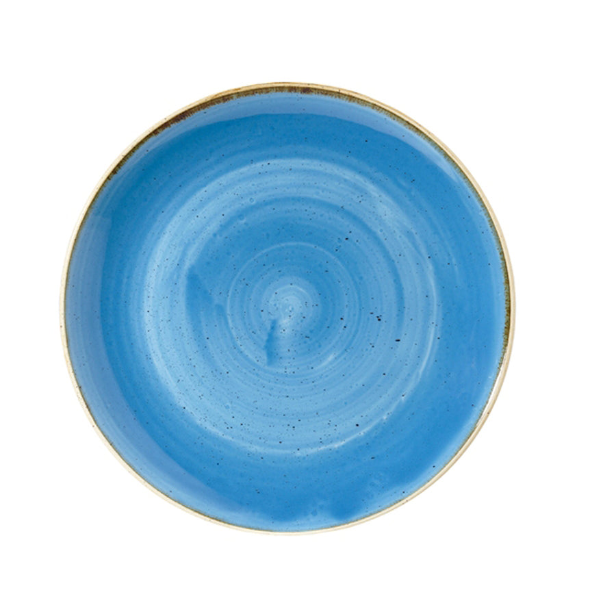 Churchill Stonecast Vitrified Porcelain Cornflower Blue Round Large Coupe Bowl 31cm 34.5oz Pack of 6