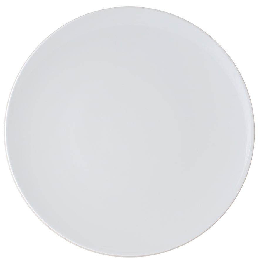 Astera Style Vitrified Porcelain White Round Coupe Plate 31cm Pack of 4