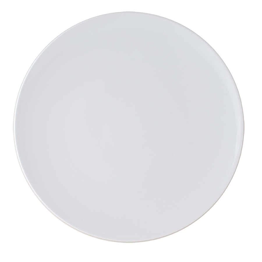 Astera Style Vitrified Porcelain White Round Coupe Plate 25cm Pack of 6