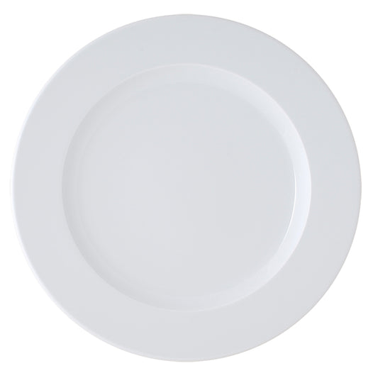 Astera Brasserie Vitrified Porcelain White Round Plate 27cm Pack of 6