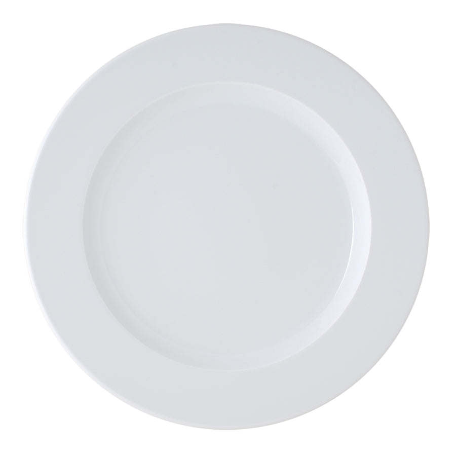 Astera Brasserie Vitrified Porcelain White Round Plate 24cm Pack of 6