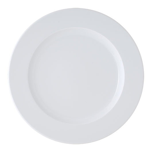 Astera Brasserie Vitrified Porcelain White Round Plate 24cm Pack of 6