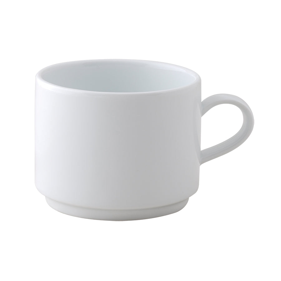 Astera Brasserie Vitrified Porcelain White Stacking Cup 9cl Pack of 12