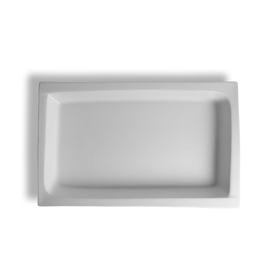 Crème Galerie Vitrified Porcelain White Gastronorm Dish 1/1 65mm Deep