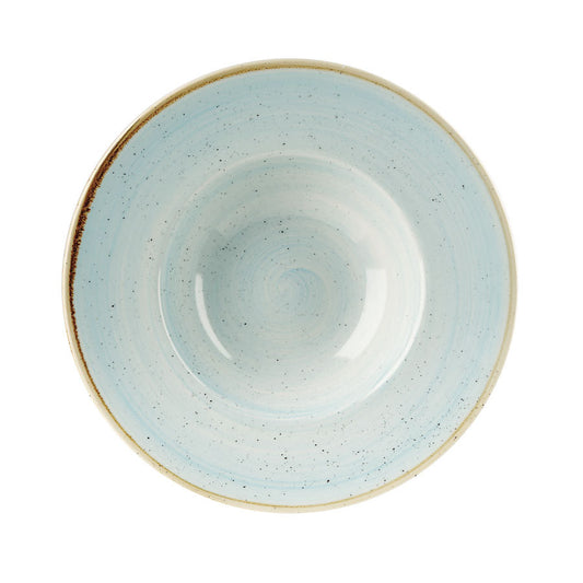 Churchill Stonecast Vitrified Porcelain Duck Egg Blue Round Wide Rim Bowl 24cm 28.4cl 10oz Pack of 12