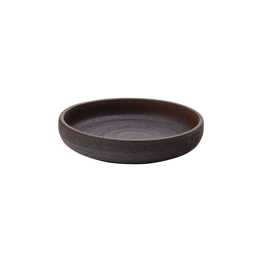 Utopia Fuji Terracotta Brown Round Low Dish 15cm 6 Inch Pack of 6