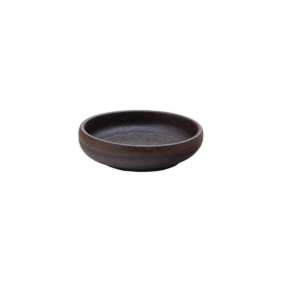 Utopia Fuji Terracotta Brown Round Low Dish 10cm 4 Inch Pack of 6