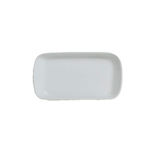 Steelite Varick Vitrified Porcelain White Rectangular Tray 19.7x10.5x2.5cm Pack of 12