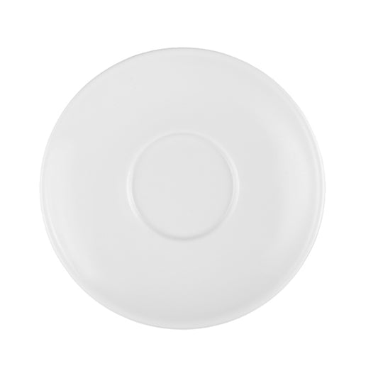 Churchill Art De Cuisine Menu Beverage Porcelain White Round Medium Saucer 15.5cm Pack of 6