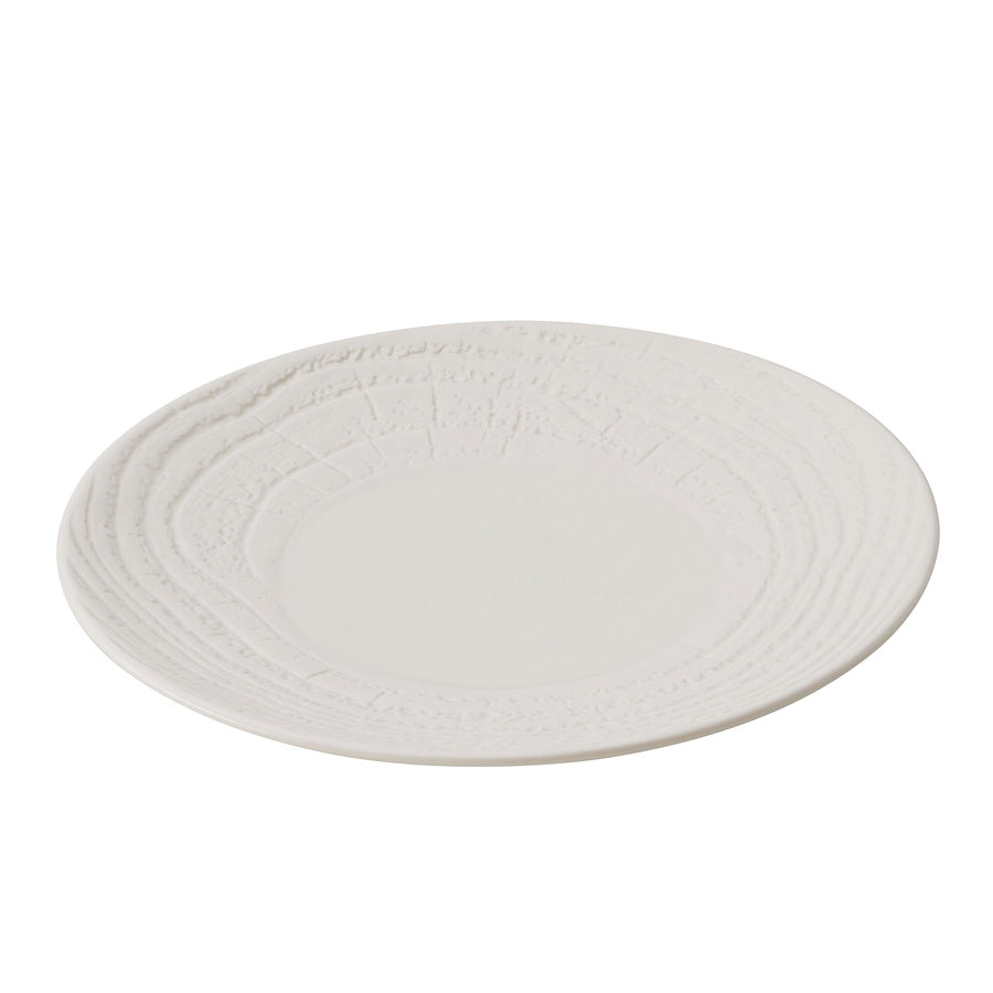 Revol Arborescence Ceramic Ivory Round Dessert Plate 21.5cm Pack of 6