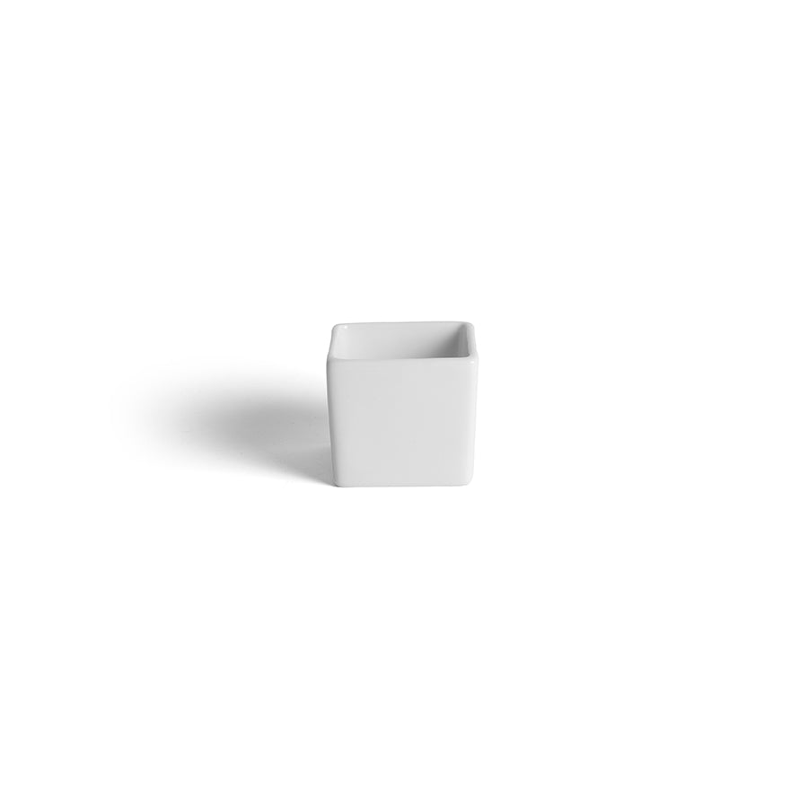 Crème Miniatures Vitrified Porcelain White Cube 5.9x4.9cm Pack of 12