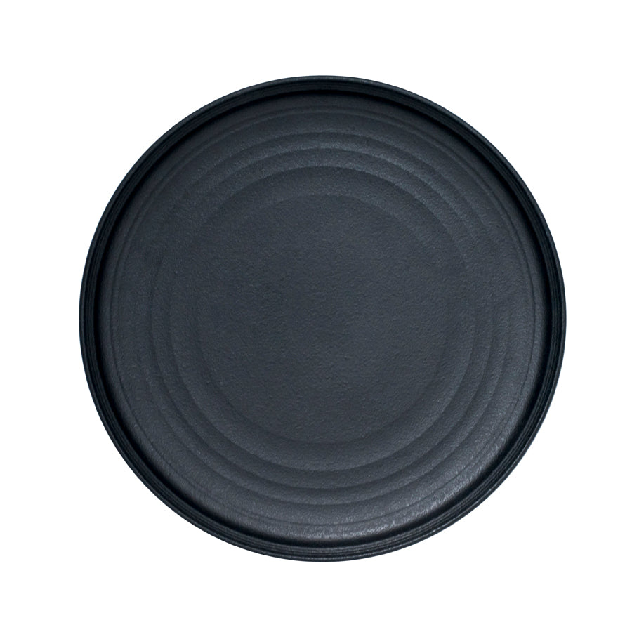 Artisan Onyx Vitrified Fine China Black Round Plate 30cm Pack of 6