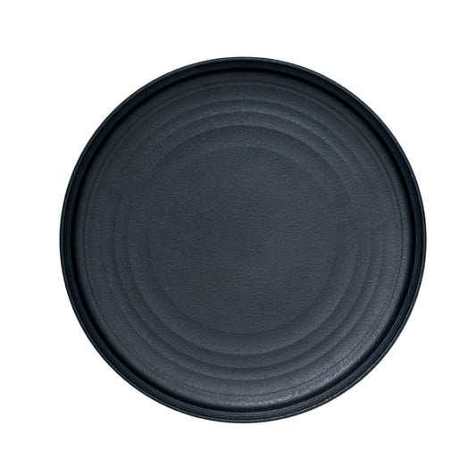 Artisan Onyx Vitrified Fine China Black Round Plate 30cm Pack of 6