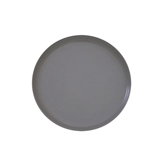 Artisan Pebble Vitrified Fine China Grey Round Coupe Plate 27cm Pack of 6