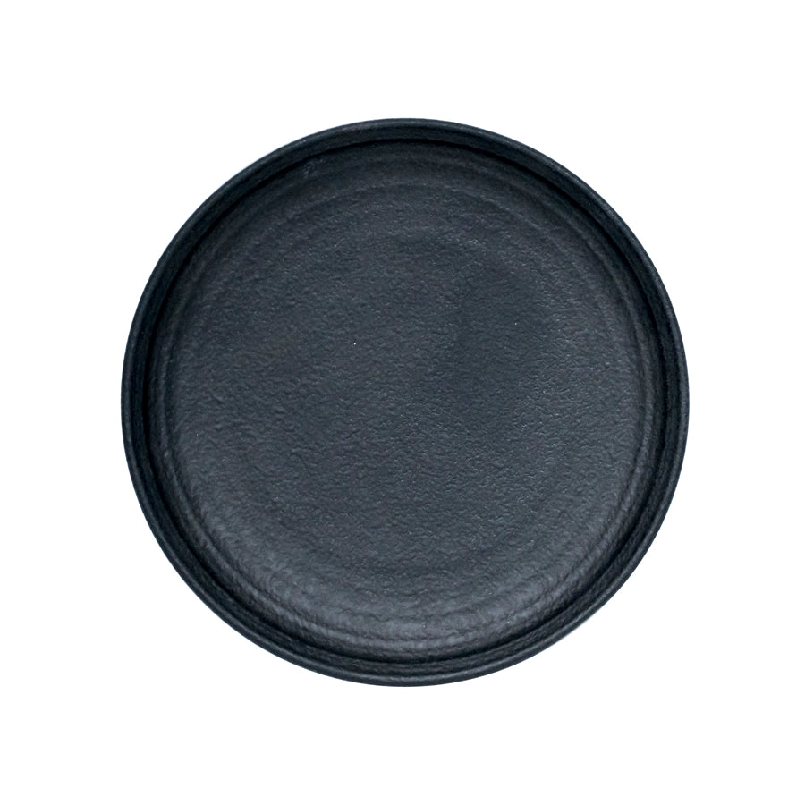 Artisan Onyx Vitrified Fine China Black Round Plate 17cm Pack of 12