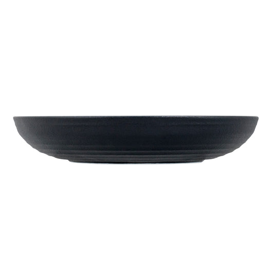 Artisan Onyx Vitrified Fine China Black Round Coupe Bowl 25cm Pack of 6