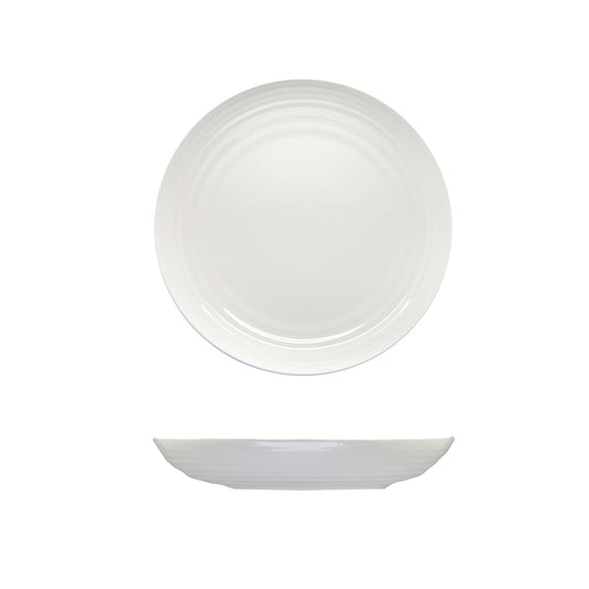 Artisan Crème Vitrified Fine China White Round Deep Coupe Bowl 25cm Pack of 6