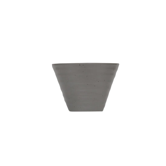 Artisan Pebble Vitrified Fine China Grey Round Stacking Conical Side Bowl 11cm Pack of 6