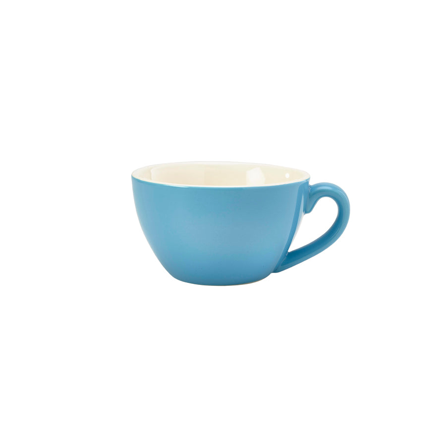 Genware Coloured Beverage Porcelain Blue Bowl Shaped Cup 34cl 12oz Pack of 6