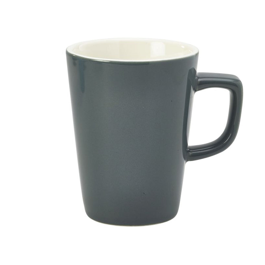 Genware Coloured Beverage Porcelain Grey Latte Mug 34cl 12oz Pack of 6