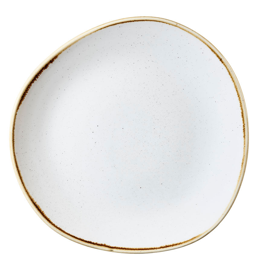 Churchill Stonecast Vitrified Porcelain Barley White Organic Round Plate 28.6cm Pack of 12