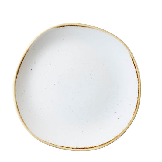 Churchill Stonecast Vitrified Porcelain Barley White Organic Round Plate 26.4cm Pack of 12