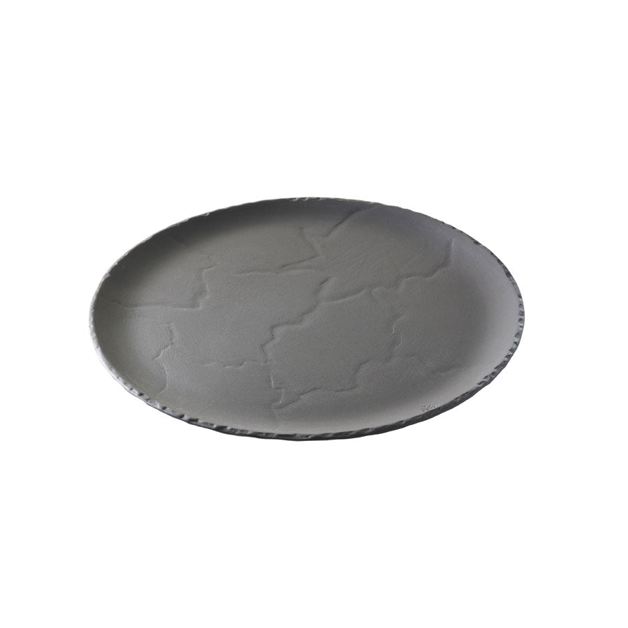 Revol Basalt Ceramic Black Round Flat Plate 32cm Pack of 2