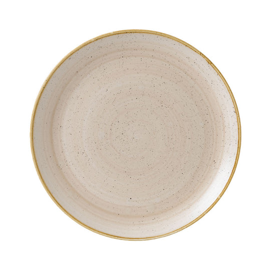 Churchill Stonecast Vitrified Porcelain Nutmeg Cream Round Coupe Plate 32.4cm Pack of 6