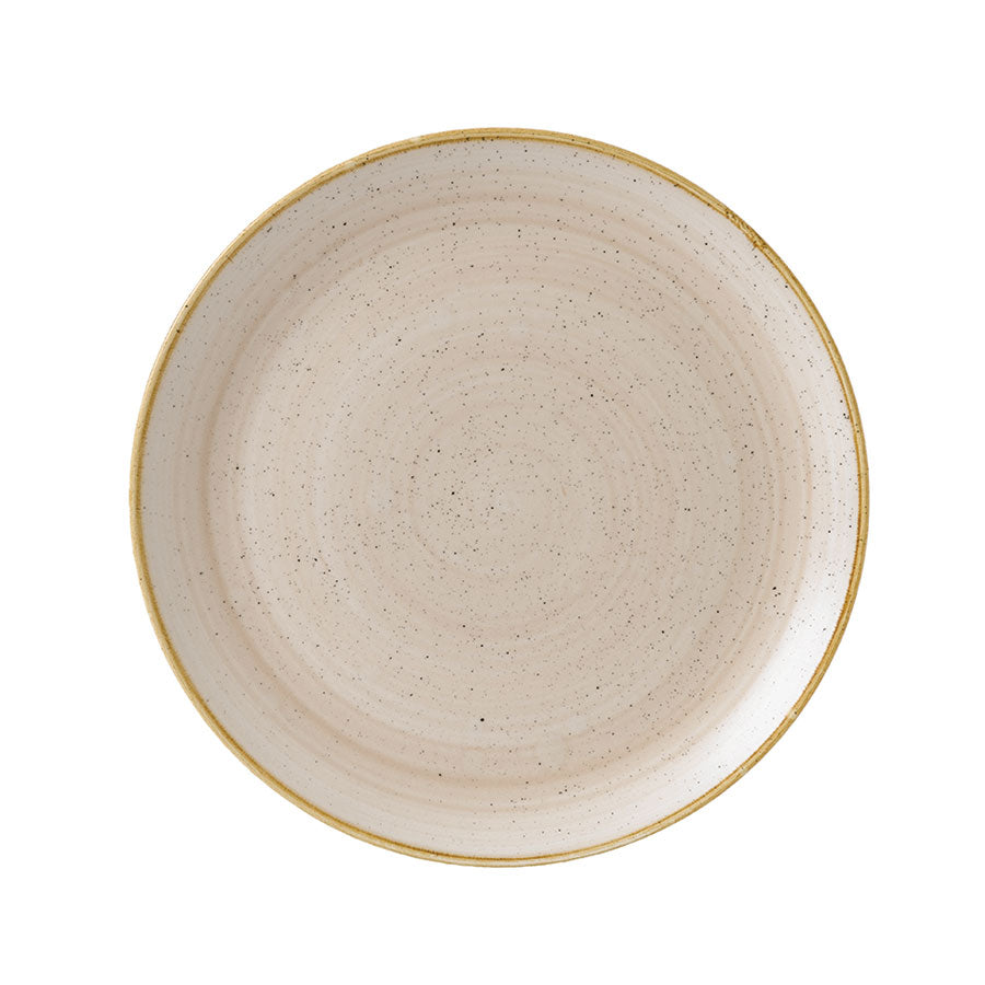 Churchill Stonecast Vitrified Porcelain Nutmeg Cream Round Coupe Plate 28.8cm Pack of 12