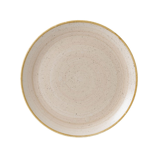 Churchill Stonecast Vitrified Porcelain Nutmeg Cream Round Coupe Plate 28.8cm Pack of 12