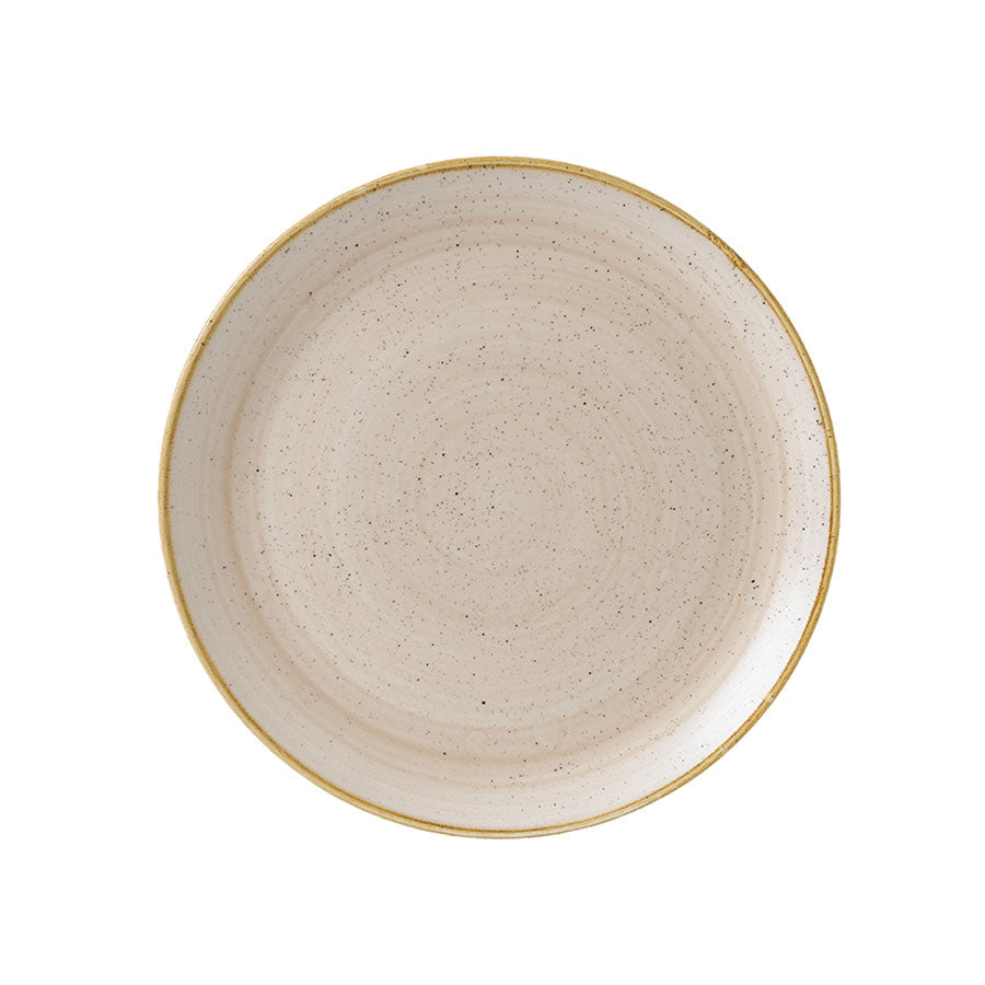 Churchill Stonecast Vitrified Porcelain Nutmeg Cream Round Coupe Plate 26cm Pack of 12