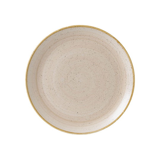 Churchill Stonecast Vitrified Porcelain Nutmeg Cream Round Coupe Plate 26cm Pack of 12