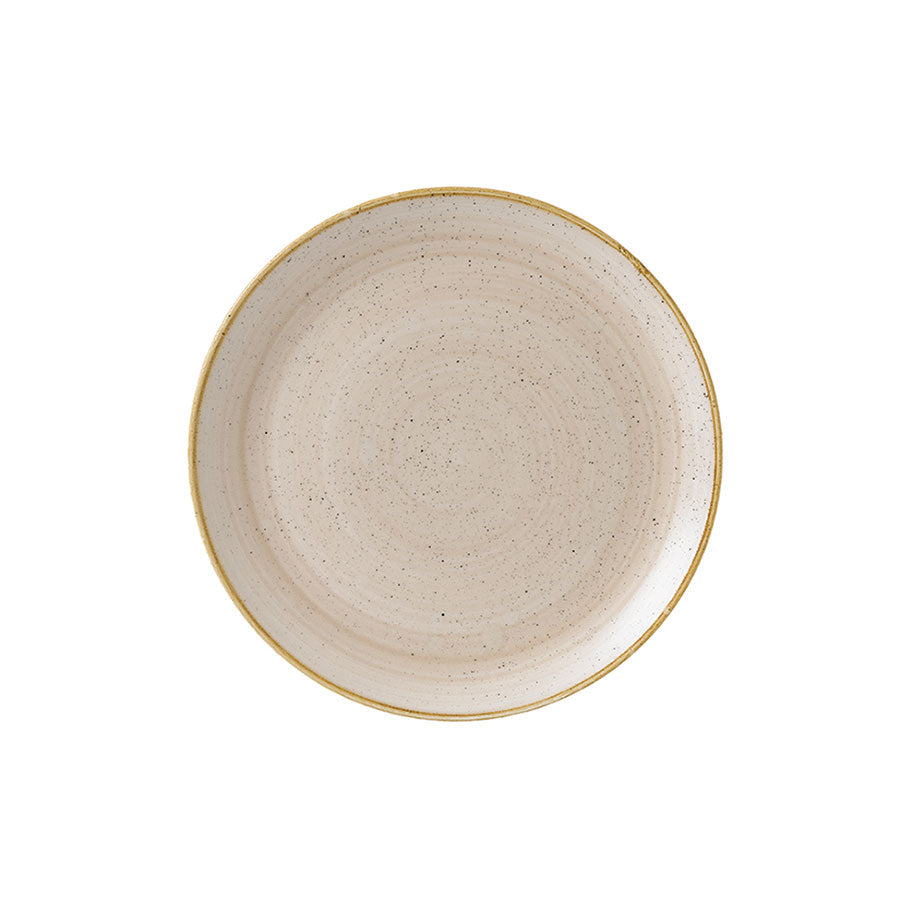 Churchill Stonecast Vitrified Porcelain Nutmeg Cream Round Coupe Plate 16.5cm Pack of 12