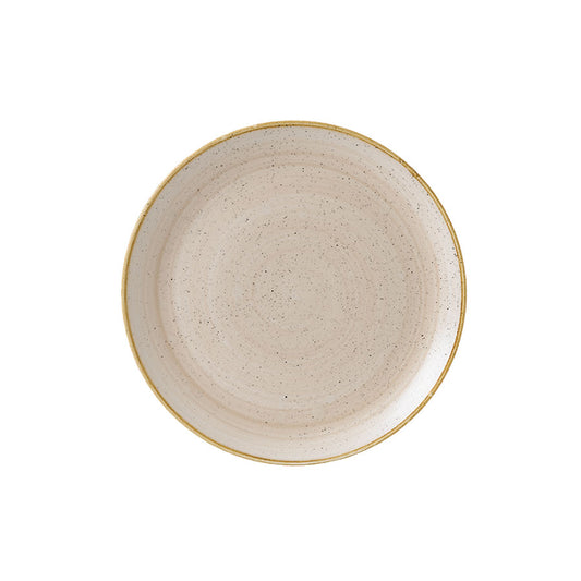 Churchill Stonecast Vitrified Porcelain Nutmeg Cream Round Coupe Plate 16.5cm Pack of 12