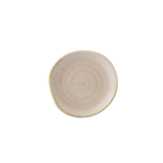 Churchill Stonecast Vitrified Porcelain Nutmeg Cream Organic Round Plate 18.6cm Pack of 12