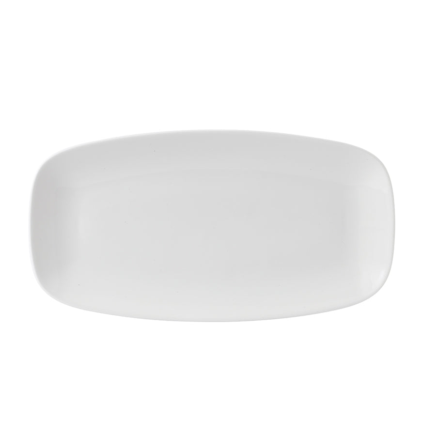 Churchill X Squared Vitrified Porcelain White Chefs Oblong Platter 35.5x18.9cm Pack of 6