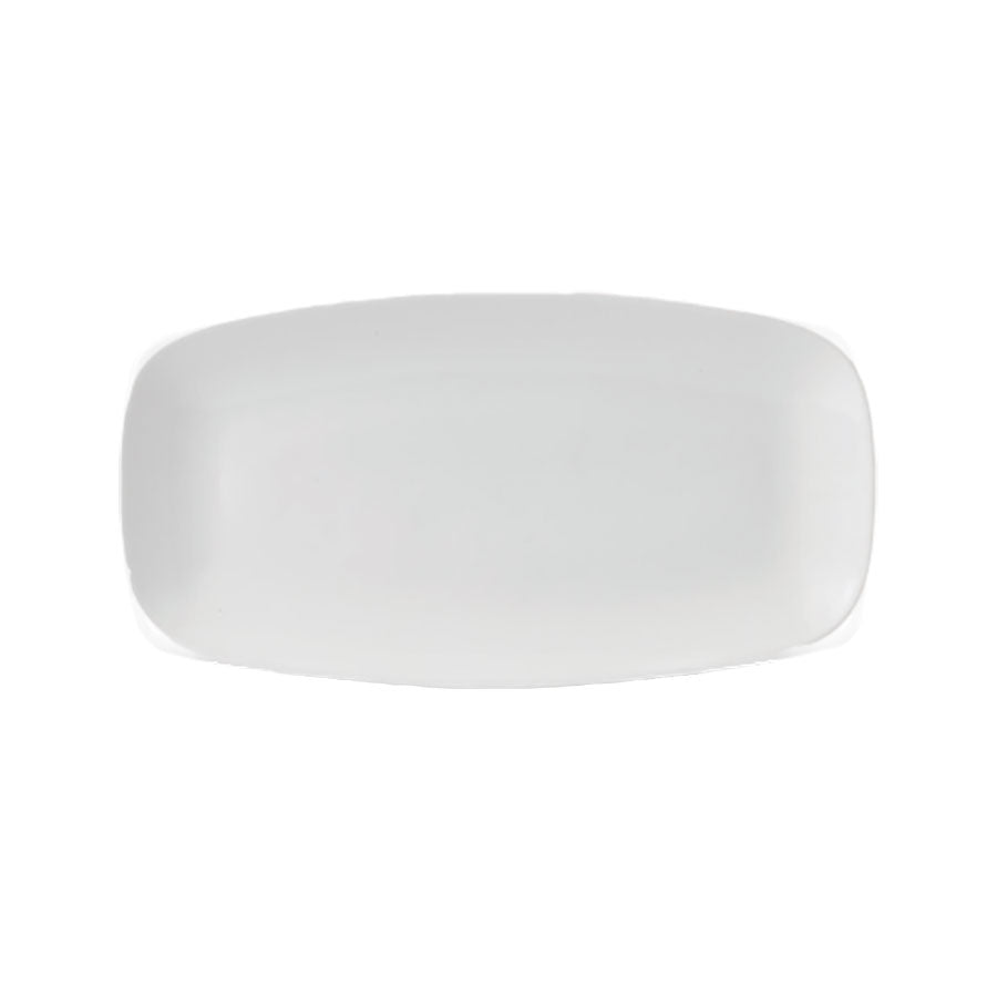 Churchill X Squared Vitrified Porcelain White Oblong Plate 29.8x15.3cm Pack of 12