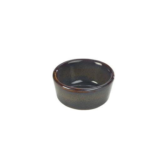 Genware Terra Stoneware Rustic Blue Round Ramekin 6.5x3cm 4.5cl 1.5oz Pack of 12